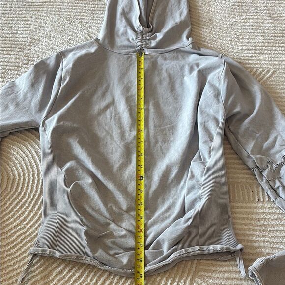 FP Movement by Free People Gray Fitted Crop Hoodie - Picture 7 of 8